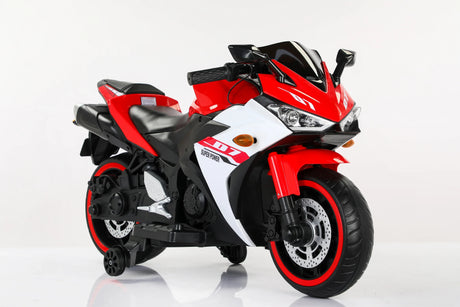 12V Electric Kids Ride-On Motorcycle With Training Wheels - Omega Lifestyles