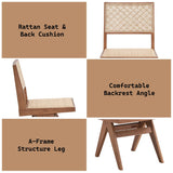 6-Piece Natural Finish Rattan Patio Dining Furniture Set - Omega Lifestyles