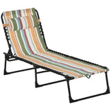 Breathable Adjustable Outdoor Steel Frame Chaise Lounge Chair