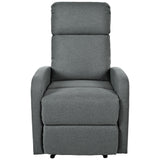 Manual Adjustable Recliner Chair Charcoal Polyester Upholstery - Omega Lifestyles