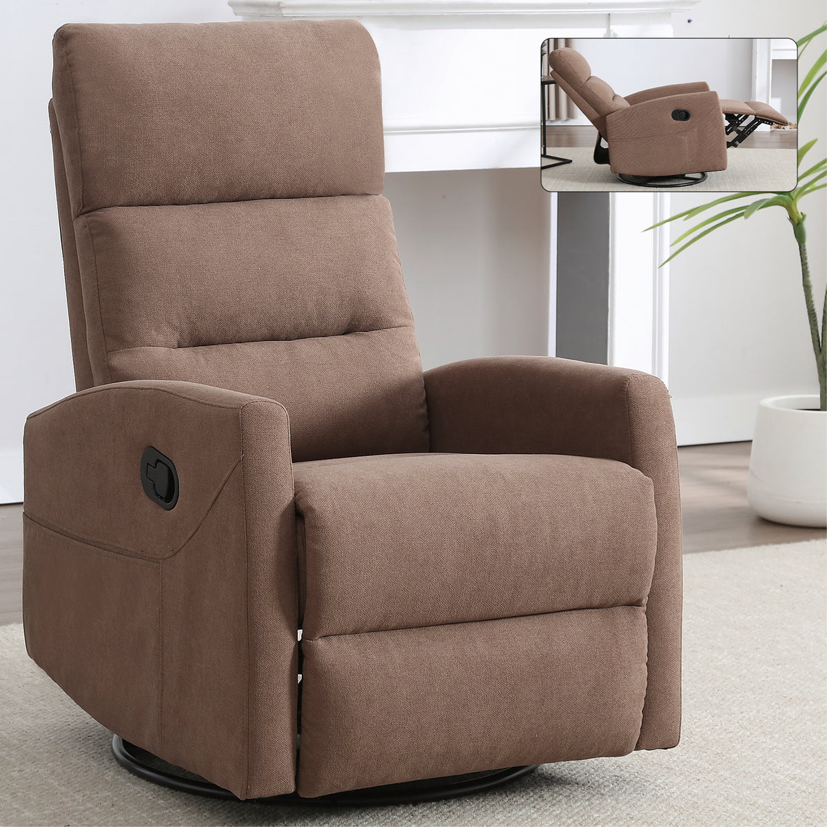 Manual Medium-Firm Rocking Swivel Recliner Chair