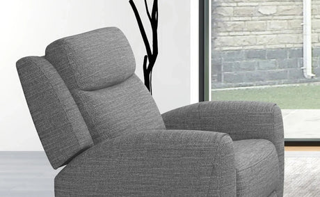 Contemporary Manual Recliner High Density Foam Gray Seating - Omega Lifestyles