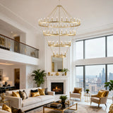 Farmhouse Wagon Wheel 60-Light Adjustable Height Chandelier - Omega Lifestyles