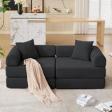 Modular Folding Convertible Corduroy Sofa Bed - Omega Lifestyles