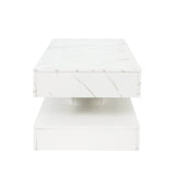 Modern LED Coffee Table With Storage Drawer and Lights - Sleep Galleria