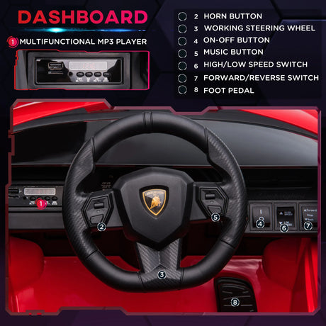 Licensed Lamborghini Kids Electric Ride On Car Toy - Omega Lifestyles