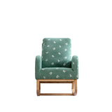 Green Boucle Foam Nursery Rocking Chair With Side Pocket - Omega Lifestyles