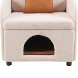 Pet Friendly Sherpa Upholstered Fluffy Fabric Accent Chair - Omega Lifestyles