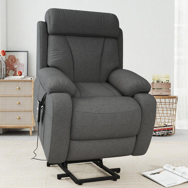 Power Lift Plush Snowflake Velvet Recliner Chair - Omega Lifestyles