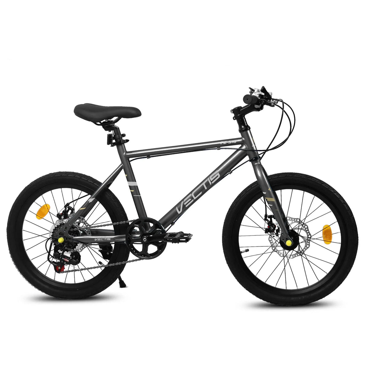 Kids 20-Inch Steel Frame 7-Speed Dual Disc Bike - Omega Lifestyles