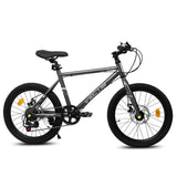 Kids 20-Inch Steel Frame 7-Speed Dual Disc Bike - Omega Lifestyles