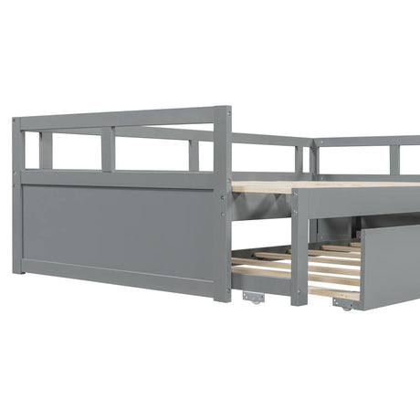 Twin Extending Solid Wood Daybed With Pull-Out Trundle - Omega Lifestyles