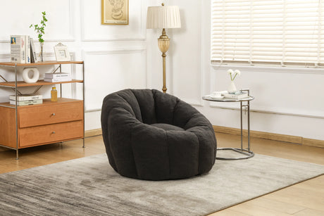 Plush High-Density Foam Teddy Fabric Bean Bag Chair - Omega Lifestyles