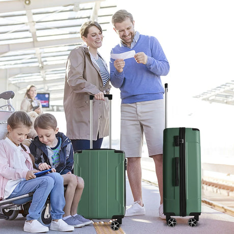 Set of 3 Lightweight Durable ABS Hard Shell Luggage - Omega Lifestyles