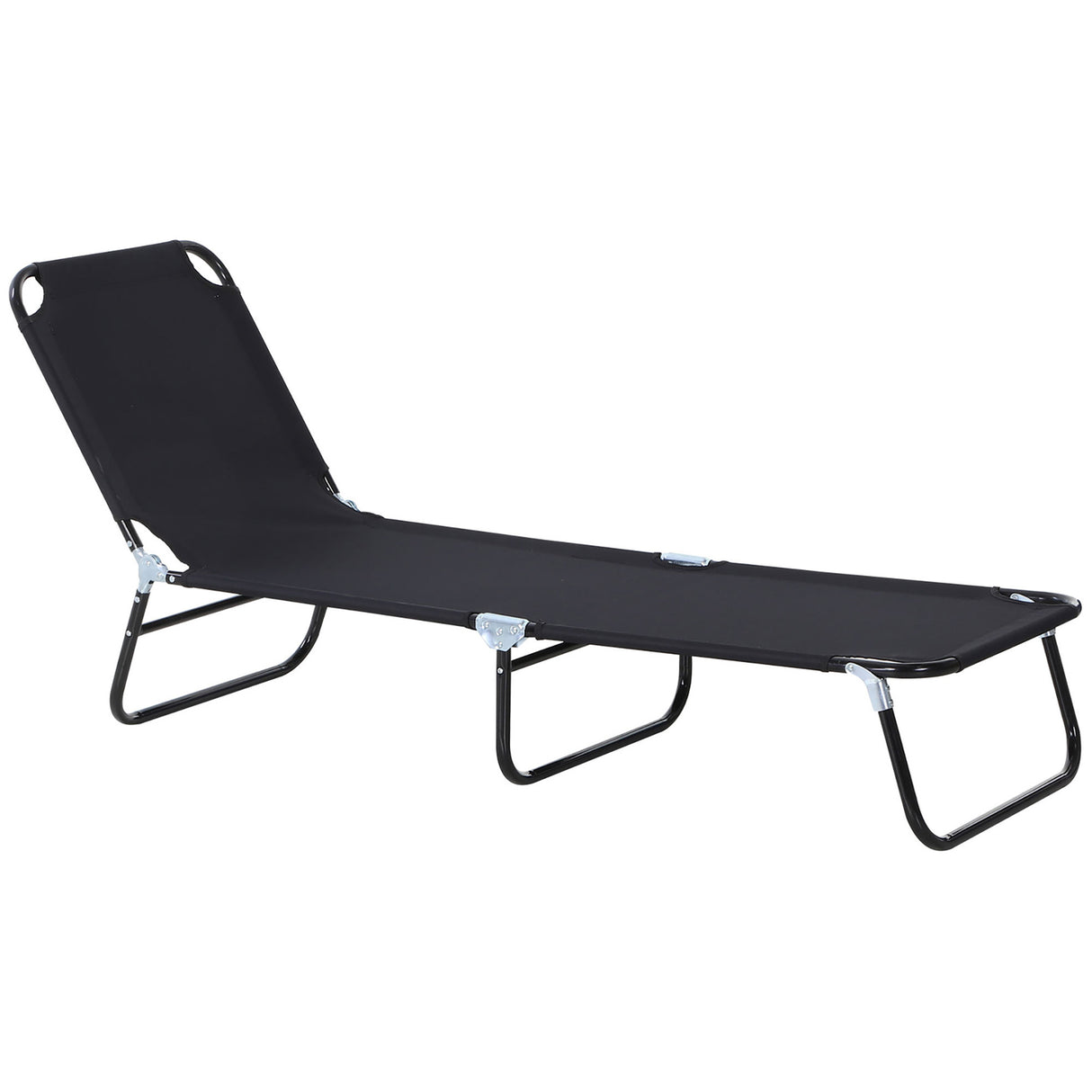 Adjustable Folding Steel Frame Chaise Lounge Chair