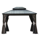 12x14 Hardtop Metal Gazebo With Drainage System
