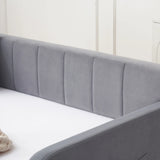 Twin Velvet Upholstered Daybed Frame With Trundle - Omega Lifestyles