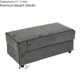 Modern U-Shaped Corduroy 6-Seat Sofa With Ottomans - Omega Lifestyles