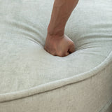 Modern Chenille Upholstered Barrel Accent Chair With Ottoman - Omega Lifestyles