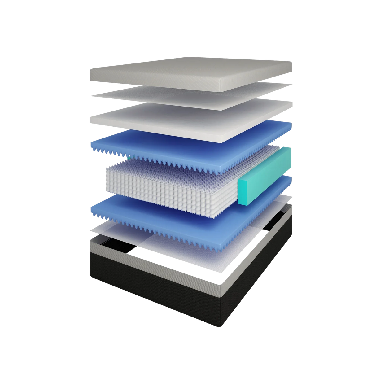 Medium 12-Inch Hybrid Ice Memory Foam Queen Mattress - Omega Lifestyles