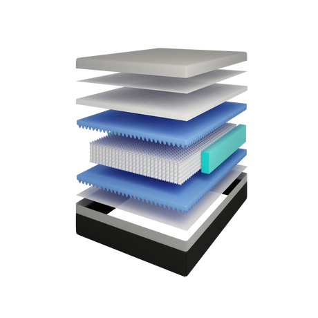 Medium 12-Inch Hybrid Ice Memory Foam Queen Mattress - Omega Lifestyles