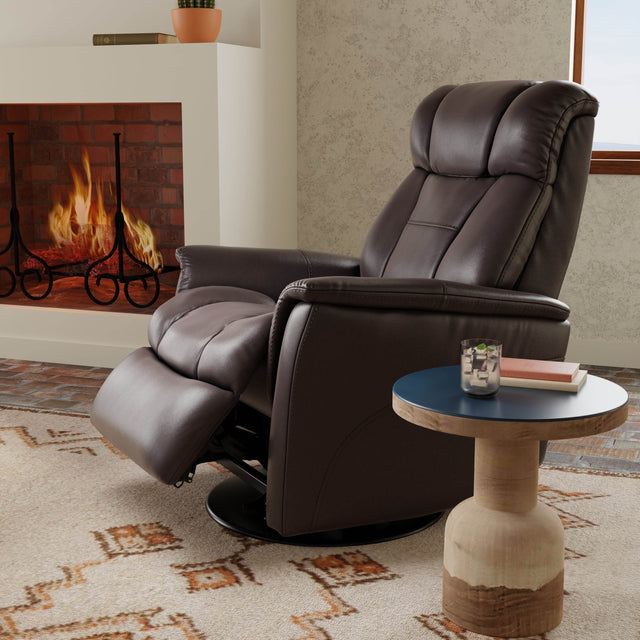 Swivel Glider Recliner With Manual Adjustable Headrest - Omega Lifestyles