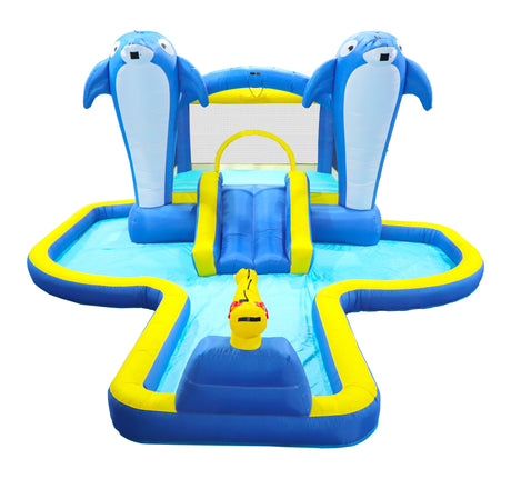 8-in-1 Inflatable Water Park Slide Trampoline Playhouse - Omega Lifestyles