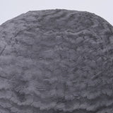 4-Foot Gray Faux Fur Memory Foam Bean Bag Chair - Omega Lifestyles