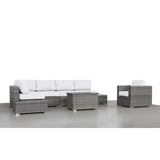 Modern Weather-Resistant 9-Piece Wicker Outdoor Seating Set - Omega Lifestyles