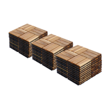 Acacia Wood Waterproof 12-Inch Outdoor Deck Tiles