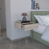 Modern Wall-Mounted Floating Nightstand With Drawer - Omega Lifestyles