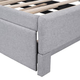 Twin Upholstered L-Shaped Daybed With Pop-Up Trundle - Omega Lifestyles