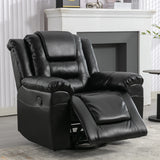 Manual Rocking 360-Degree Swivel Recliner Chair With PU Upholstery - Omega Lifestyles