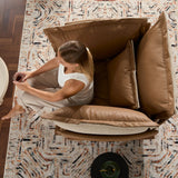 Modern Oversized Chenille Fabric Armchair Lounge Chair - Omega Lifestyles