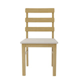 Solid Wood Natural Finish Dining Table And Chair Set - Omega Lifestyles