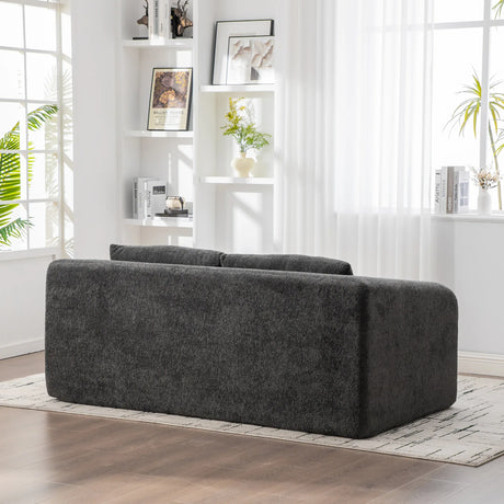 Convertible Chenille Loveseat Sofa Bed With Pillows - Omega Lifestyles