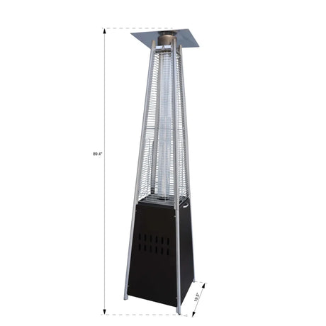 Commercial Grade Stainless Steel Pyramid Propane Patio Heater - Omega Lifestyles