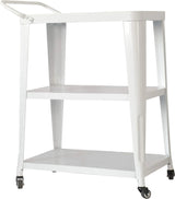 3-Tiered Industrial Metal Kitchen Cart With Swivel Wheels - Omega Lifestyles