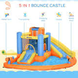 Kids Inflatable 5-in-1 Water Slide Bounce House - Omega Lifestyles