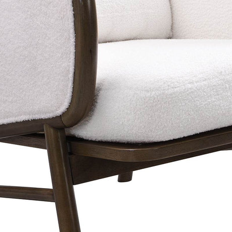 Set of 2 Sherpa Fabric Upholstered Accent Chairs - Omega Lifestyles