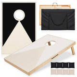 Solid Wood Tailgate Size Cornhole Set With Bean Bags - Omega Lifestyles