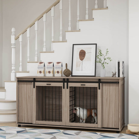 Modern Multipurpose Dog Crate Furniture With Storage - Sleep Galleria
