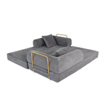 Foldable 3-Seat Soft Memory Foam Sofa Bed With Pillows - Omega Lifestyles