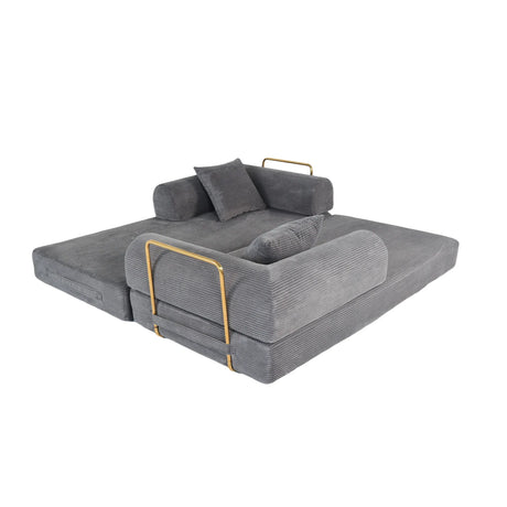 Foldable 3-Seat Soft Memory Foam Sofa Bed With Pillows - Omega Lifestyles