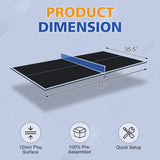Foldable Portable Black MDF Ping Pong Conversion Table Top - Omega Lifestyles