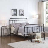 California King Farmhouse Dark Bronze Metal Bed Frame - Omega Lifestyles