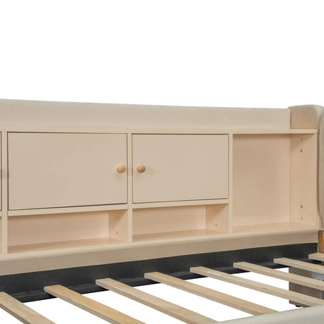 Twin Velvet Upholstered Daybed With Storage Drawers - Omega Lifestyles