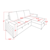 Modern Charcoal Wood Frame Sofabed With Pull-Out Bed - Omega Lifestyles