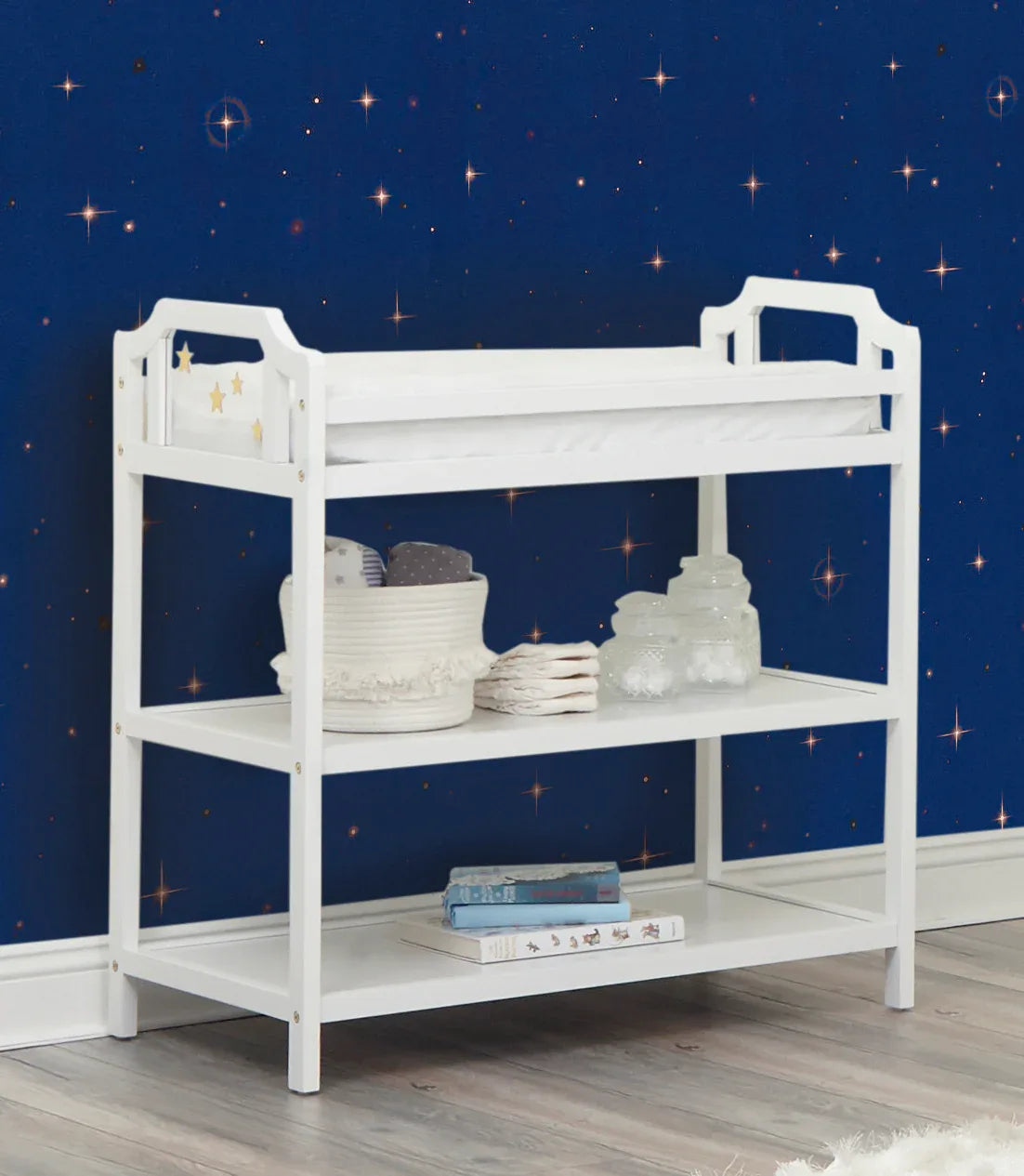 Solid Wood White Changing Table Nursery Furniture - Omega Lifestyles