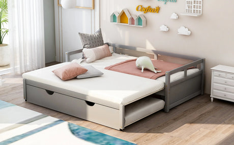 Twin Extending Solid Wood Daybed With Pull-Out Trundle - Omega Lifestyles